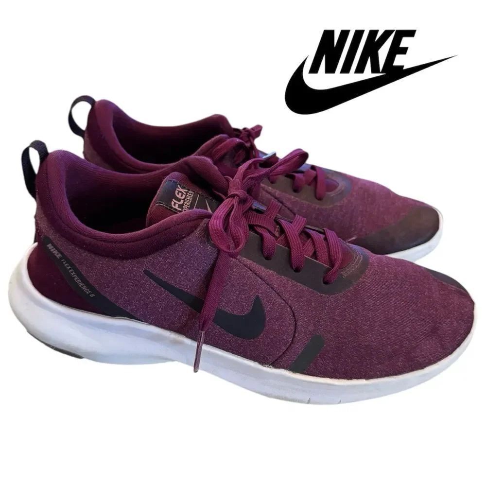Nike Women's Flex Experience RN 8 'Bordeaux' "Black" Running Shoes Sneakers 7.5